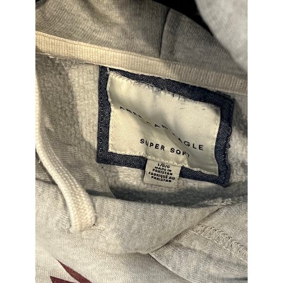 American Eagle Hoodie Beige Super Soft Mens Large - Picture 3 of 3